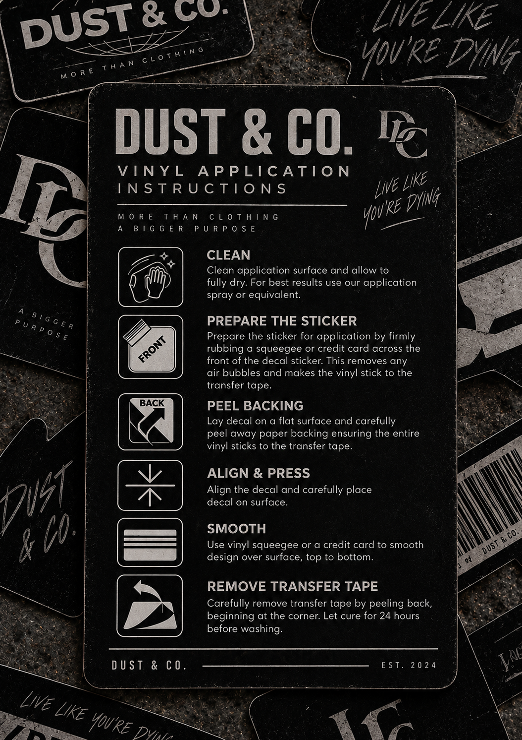 DUST & CO. WINDOW BANNER