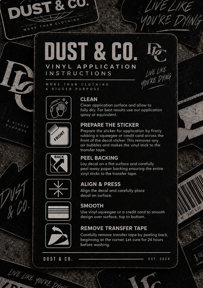 DUST & CO. WINDOW BANNER