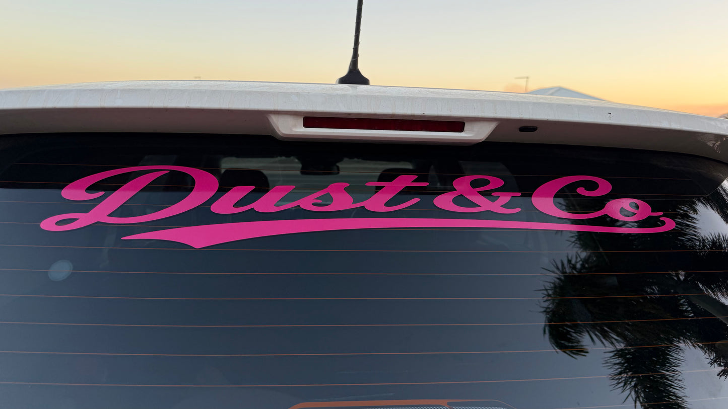 DUST & CO. WINDOW BANNER